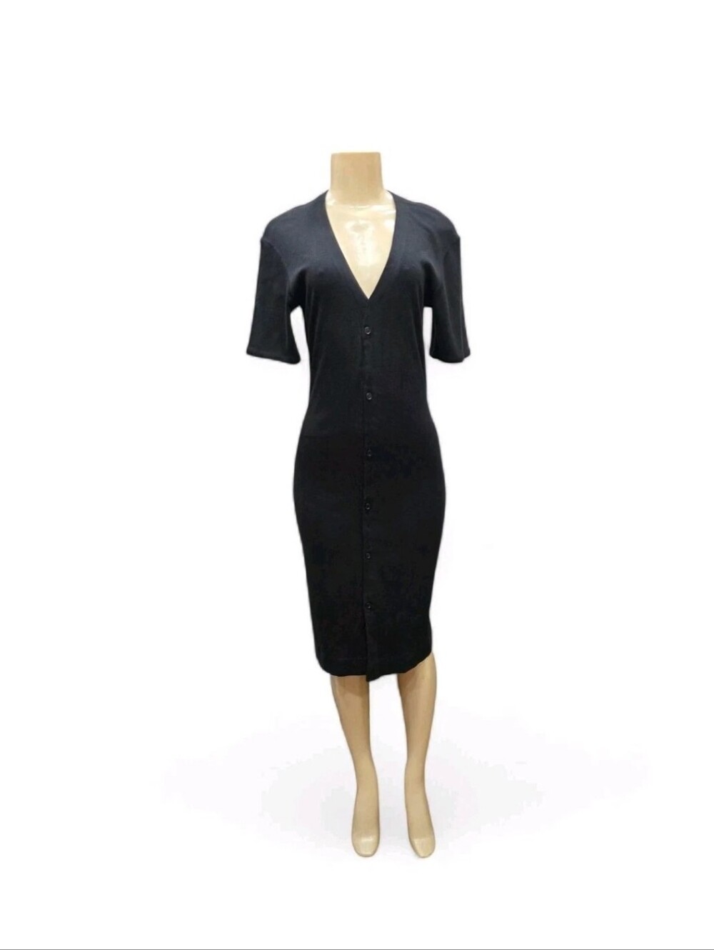 Ralph Lauren Black Logo Polo Buttoned Dress Women's Size S VTG